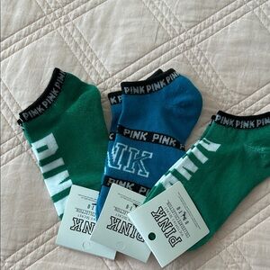 NWT Pink Victoria Secret 3pc Socks